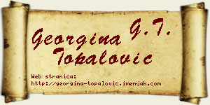 Georgina Topalović vizit kartica
